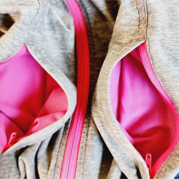 Lululemon Womens Tadasana Jacket Size 6 Gray Pink Mesh Back Zip Up Athletic - Picture 6 of 6